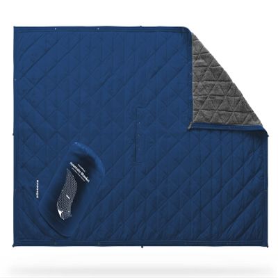 KAMMOK Mountain Blanket - Ultra-Plush Fleece, Water Resistant, Portable, Durable, Indoor/Outdoor Camp Blanket (84 in  50 in) - Midnight Blue