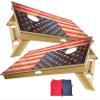 American Flag Series - Premium Cornhole Boards w Cupholders and a Handle - Includes 2 Regulation 4' x 2' Cornhole Boards w Premium Birch Plywood and 8 Cornhole Bags (Patriotic Flag) view 1
