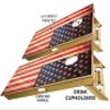 American Flag Series - Premium Cornhole Boards w Cupholders and a Handle - Includes 2 Regulation 4' x 2' Cornhole Boards w Premium Birch Plywood and 8 Cornhole Bags (Patriotic Flag) view 2