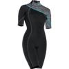 BARE 2MM Women's Elate Shorty Wetsuit | Comfortable high Stretch Neoprene Material | Short Sleeve | Great for All Watersports, Scuba Diving and Snorkeling | Grey 04 view 1