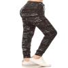 Leggings Depot Women's Relaxed fit Jogger Pants - Track Cuff Sweatpants with Pockets-S708, 3X, True Ebony view 1