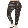Leggings Depot Women's Relaxed fit Jogger Pants - Track Cuff Sweatpants with Pockets-S708, 3X, True Ebony view 3
