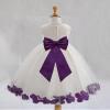 Wedding Pageant Flower Petals Girl Ivory Dress with Bow Tie Sash 302a 16 view 4