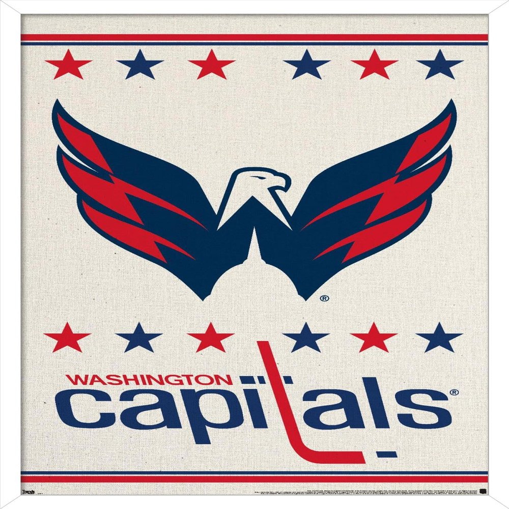 Trends International NHL Washington Capitals - Logo 14 Wall Poster, 22.375" x 34", White Framed Version