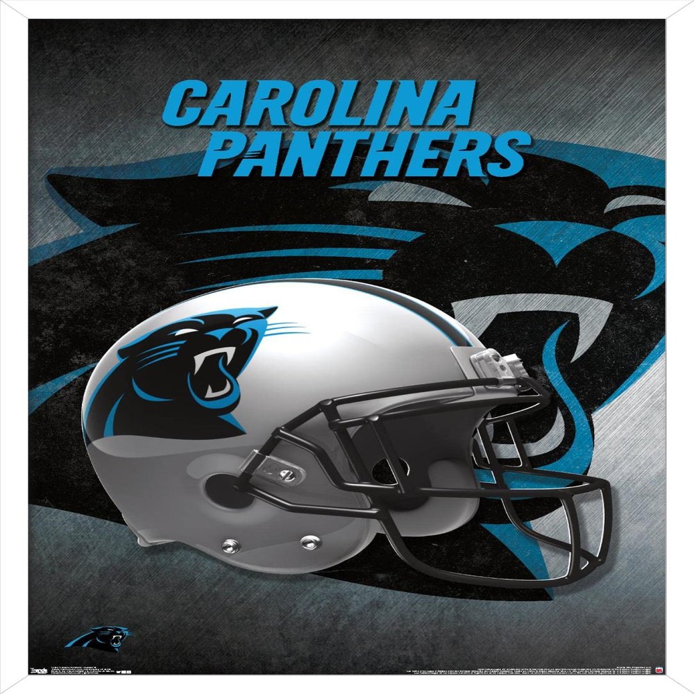 Trends International NFL Carolina Panthers - Helmet 16 Wall Poster, 22.375" x 34", White Framed Version