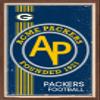 Trends International NFL Green Bay Packers - Retro Logo 14 Wall Poster, 22.375" x 34", Mahogany Framed Version view 1