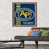 Trends International NFL Green Bay Packers - Retro Logo 14 Wall Poster, 22.375" x 34", Mahogany Framed Version view 2
