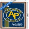 Trends International NFL Green Bay Packers - Retro Logo 14 Wall Poster, 22.375" x 34", Mahogany Framed Version view 3