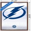 Trends International NHL Tampa Bay Lightning - Logo 17 Wall Poster, 22.375" x 34", Mahogany Framed Version view 3