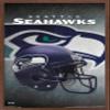 Trends International NFL Seattle Seahawks - Helmet 16 Wall Poster, 22.375" x 34", Mahogany Framed Version view 1