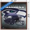 Trends International NFL Seattle Seahawks - Helmet 16 Wall Poster, 22.375" x 34", Mahogany Framed Version view 3