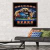 Trends International NFL Chicago Bears - End Zone 17 Wall Poster, 22.375" x 34", Mahogany Framed Version view 2
