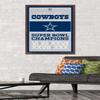 Trends International NFL Dallas Cowboys - Champions 13 Wall Poster, 22.375" x 34", Mahogany Framed Version view 2