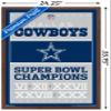 Trends International NFL Dallas Cowboys - Champions 13 Wall Poster, 22.375" x 34", Mahogany Framed Version view 3