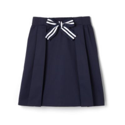 French Toast Girls 4-20 Pull-On Twill Scooter with Striped Bow (Navy, 8)