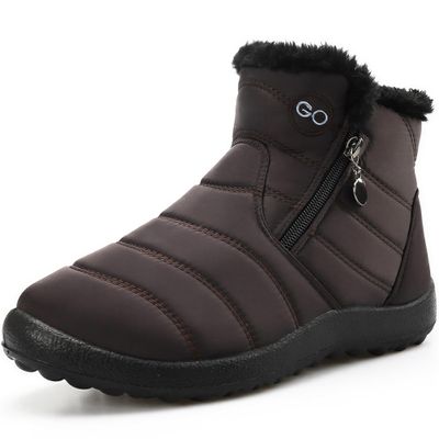 HARENCE Snow Boots for Women Winter Boot with Comfortable Warm Fur Lined Ankle Booties Outdoor Slip On Waterproof Short Boots