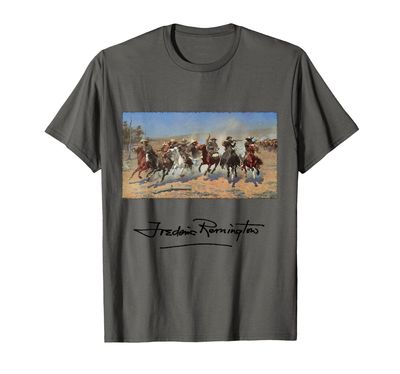 A Dash for Timber by Frederic Remington, Vintage Cowboys T-Shirt