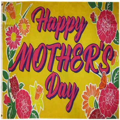 American Wholesale Superstore 3x5 Happy Mother's Day (Gold) 3'x5' Premium Quality Heavy Duty Printed Polyester Flag
