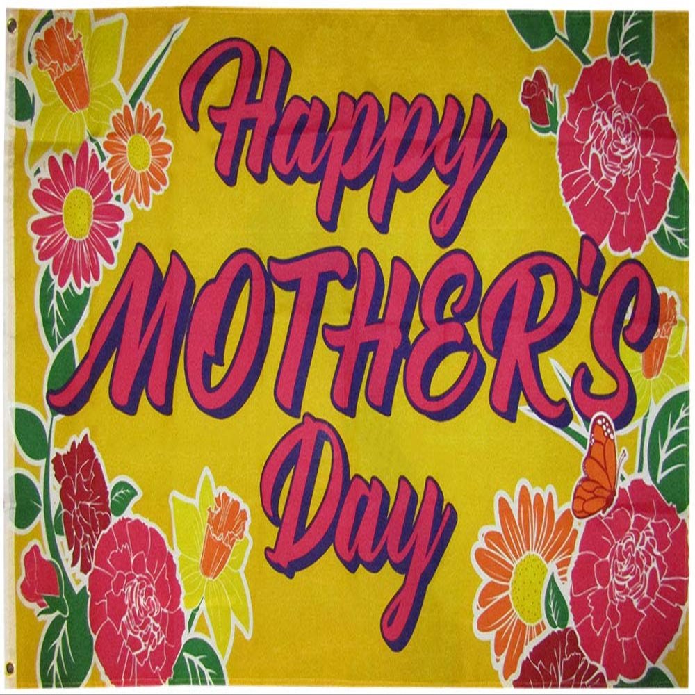 American Wholesale Superstore 3x5 Happy Mother's Day (Gold) 3'x5' Premium Quality Heavy Duty Printed Polyester Flag