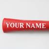 Craftsman Golf Custom Order Red Leather Alignment Stick Cover Holds 2 Sticks with Your Name Embroidered view 4