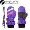 Flammi Toddler Snow Mittens Waterproof Ski Gloves Kids Purple view 2