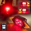Best Bike Turn Signals Rechargeable Rear Bicycle Light Luces para Bicicleta Waterproof Bike Indicators fit Handlebars, Saddle Rears, Cargo Carrier view 1
