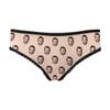 Custom Face Photo Boyfriend Husband Face Pattern Carnation Women's High-Cut Brief Panty Underwear for Girl Friend Wife XL view 1