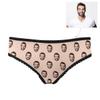 Custom Face Photo Boyfriend Husband Face Pattern Carnation Women's High-Cut Brief Panty Underwear for Girl Friend Wife XL view 2