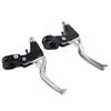 Bnineteenteam Brake Level,1 Pair Aluminium Alloy Mountain Road Cycling Brake Level Handles (4 Colors:Red,Blue,Black,Silver)(Silver) and Spare Parts view 2