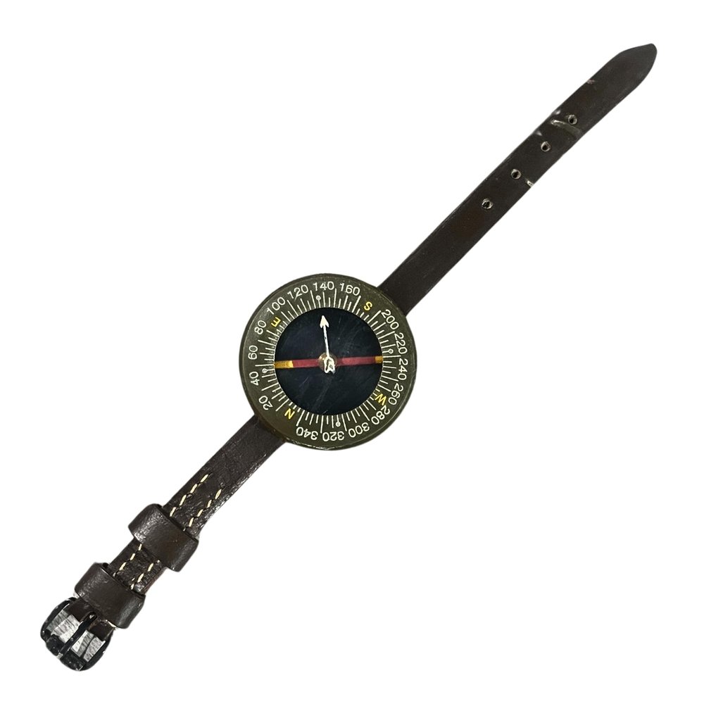 warreplica U.S. WWII Paratrooper Wrist Compass by Superior Magneto Corp Reproduction | M1938 Lensatic Navigational Tool | Authentic US Army Airborne Gear & Equipment