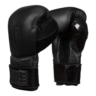 Title Boxing Black Training Gloves 2.0, Black, 14 oz