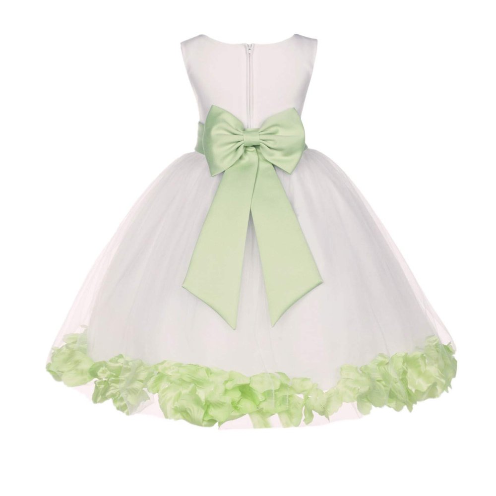 Ivory Flower Girl Dress Silver Royal Blue Purple Gold Pink Maroon Red 814T 12