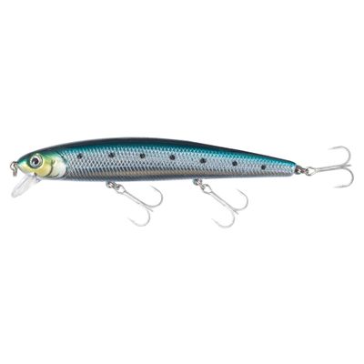 Calissa Offshore Tackle 110mm California Inshore Fishing - Special Jerkbait Crankbait Surf Flash Fishing Salt Pro Lure Minnow Zebra MS Metallic Sardine Glow 110 (Chrome Sardine)