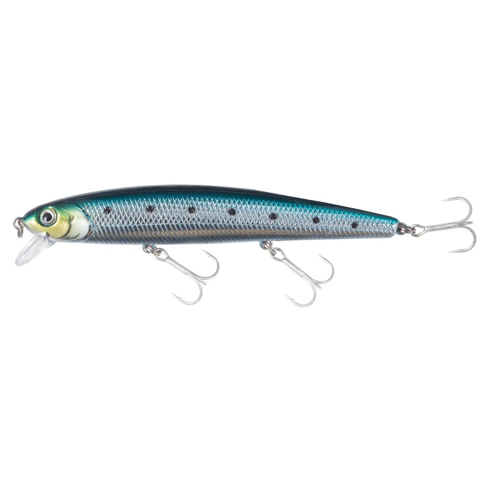 Calissa Offshore Tackle 110mm California Inshore Fishing - Special Jerkbait Crankbait Surf Flash Fishing Salt Pro Lure Minnow Zebra MS Metallic Sardine Glow 110 (Chrome Sardine)