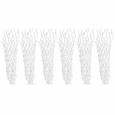 Alomejor 6PCS Billiards Net Hollow Out Pool Table Pocket Nets for Billiards Trainning Table Bag (White)