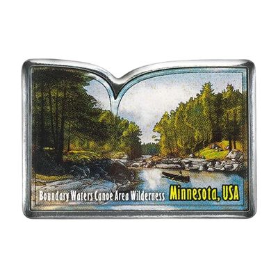 Collectible Novelty Pin for Backpack, Scarf - Made From Jeweler Class Metal - Spartan and the Green Egg Explorer Pin Series: Boundary Waters - Minnesota, USA (175)