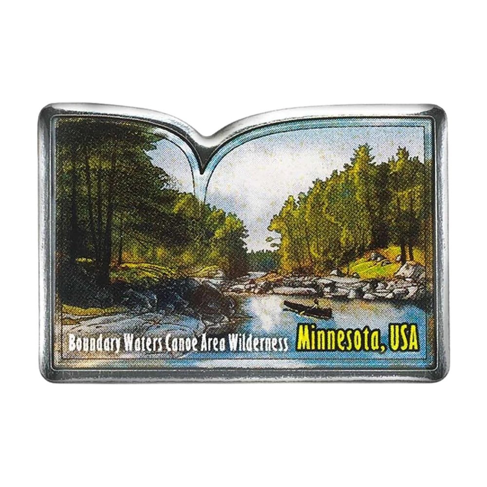 Collectible Novelty Pin for Backpack, Scarf - Made From Jeweler Class Metal - Spartan and the Green Egg Explorer Pin Series: Boundary Waters - Minnesota, USA (175)