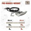 Rig'Em Right Waterfowl Pre-Rigged Duck Hunting J-Weights on 72 Inch Monofilament Mainline with Crimps, Bungee Cord and Decoy Rigging Swivels (6-oz Weights) view 4