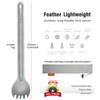 TiTo Titanium Long Handle Spork and Spoon Eco-Friendly Ultralight Portabale Flatware for Outdoor Camping Backpacking Hiking Travel Picnic Tableware with Bag (2Pcs Sandblasting) view 2