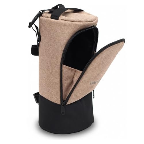 Vincita Nova Large Saddle Bag for Folding Bikes  Oversized Under-Seat Storage for Brompton, Dahon, Tern  Water-Resistant Commuter Pack with Wide Zipper Opening & Padded Base (Light Brown)