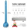 TiTo Titanium Long Handle Spork and Spoon Eco-Friendly Ultralight Portabale Flatware for Outdoor Camping Backpacking Hiking Travel Picnic Tableware with Bag (2Pcs Blue) view 3