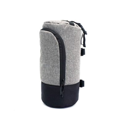Vincita Nova Large Saddle Bag for Folding Bikes Oversized Under-Seat Storage for Brompton, Dahon, Tern Water-Resistant Commuter Pack with Wide Zipper Opening & Padded Base (Grey)
