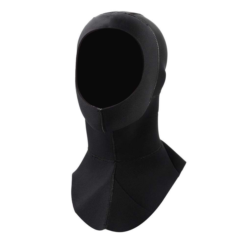 3Mm Neoprene Scuba Diving Warm Snorkeling Hat Hood Waterproof Bib Dive Hood Warm Durable Stretchable Watersports Accessory For Surfing Kayaking Sailing Canoeing Water Sports 3 Sizes(Xlblack) Dive