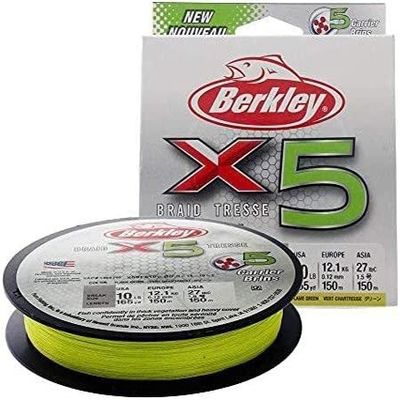 Berkley Jordan Lee x5 Braid Superline, Flame Green, 40-Pound Break Strength, 2188yd Fishing Line, Suitable for Freshwater Environments