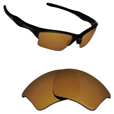 Alphax Flare Gold Mirrored Elite Polarized Replacement Lenses for Oakley Half Jacket 2.0 XL Sunglasses