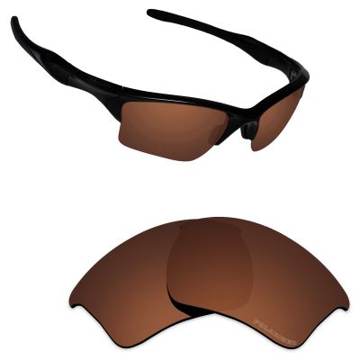 Alphax Dark Brown Optimized Polarized Engraved Replacement Lenses for Oakley Half Jacket 2.0 XL OO9154