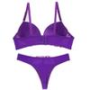 Swbreety Women's Push Up Lace Bra Set Sexy Bowknot Lingerie Bra and Panties Set Purple view 4