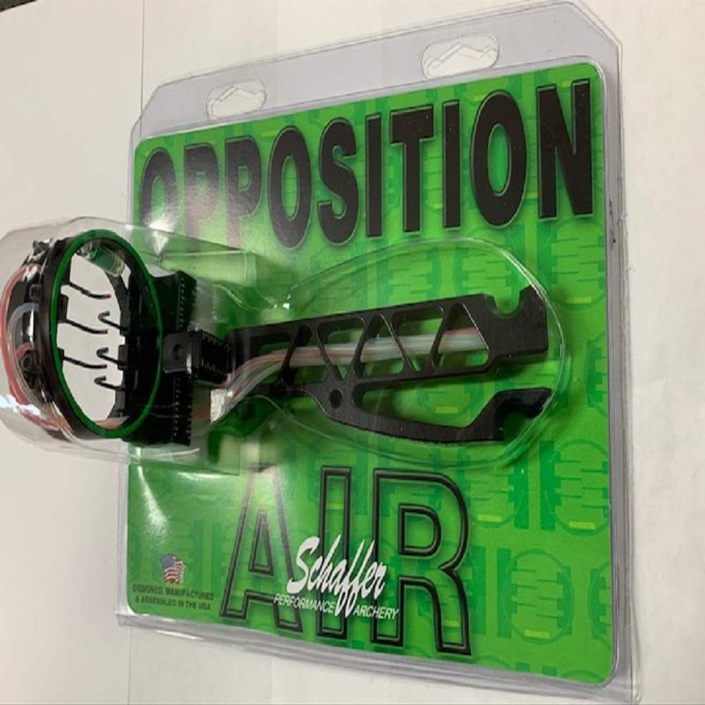 Schaffer Opposition Air Left Hand 6 pin Bow Sight, Black