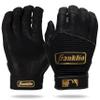 Franklin Sports MLB Pro Classic Baseball Batting Gloves Pair - Black/Gold - Adult Medium view 1