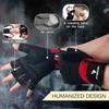 ATERCEL Workout Gloves for Men and Women, Exercise Gloves for Weight Lifting, Cycling, Gym, Training, Breathable and Snug fit (Red, M) view 2